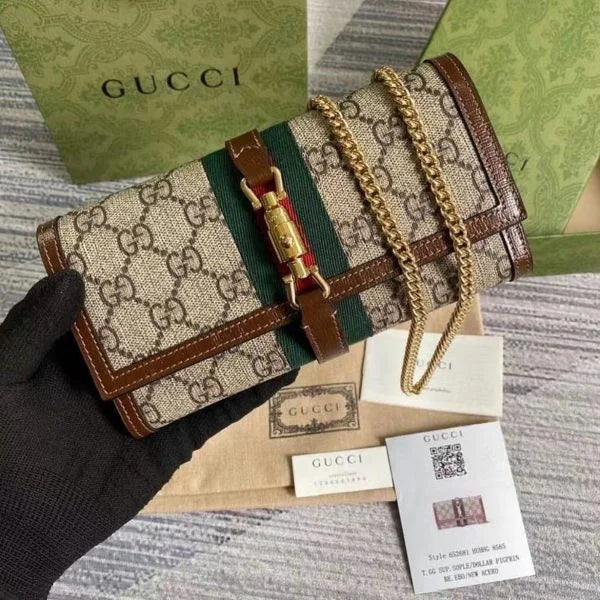 Gucci Jackie 1961 Chain Wallets For Women