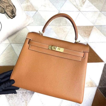 Herm猫s Kelly Bag Light Brown