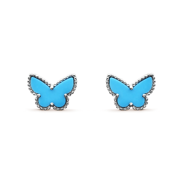 BUTTERFLY TURQUOISE SILVER EARRINGS