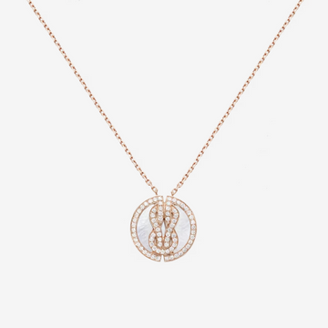 CHANCE INFINIE LUCKY MEDALS PINK GOLD NECKLACE