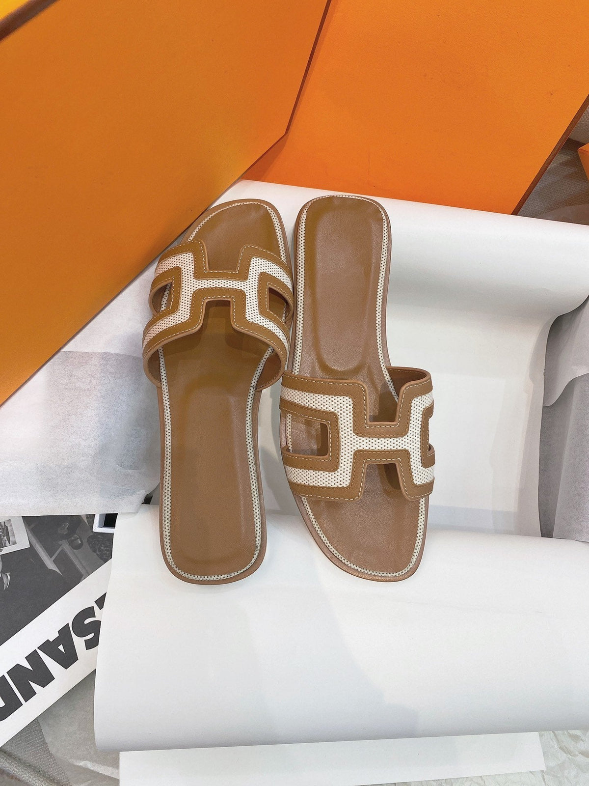 0ran Sandal Brown Leather