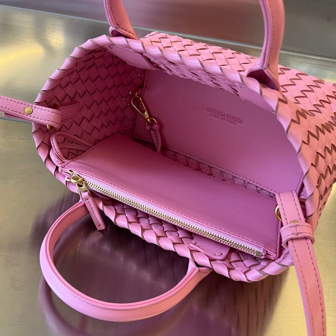 MINI CABAT 20 IN ROSE PINK LAMBSKIN