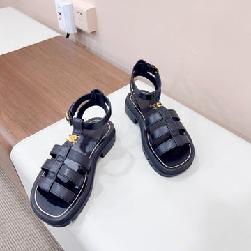 LYMPIA GLADIATOR SANDAL IN CALFSKIN BLACK