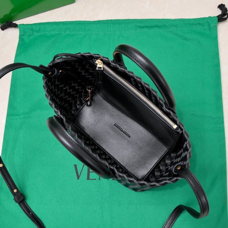 Mini Cabat 20cm Black Lambskin Ghw
