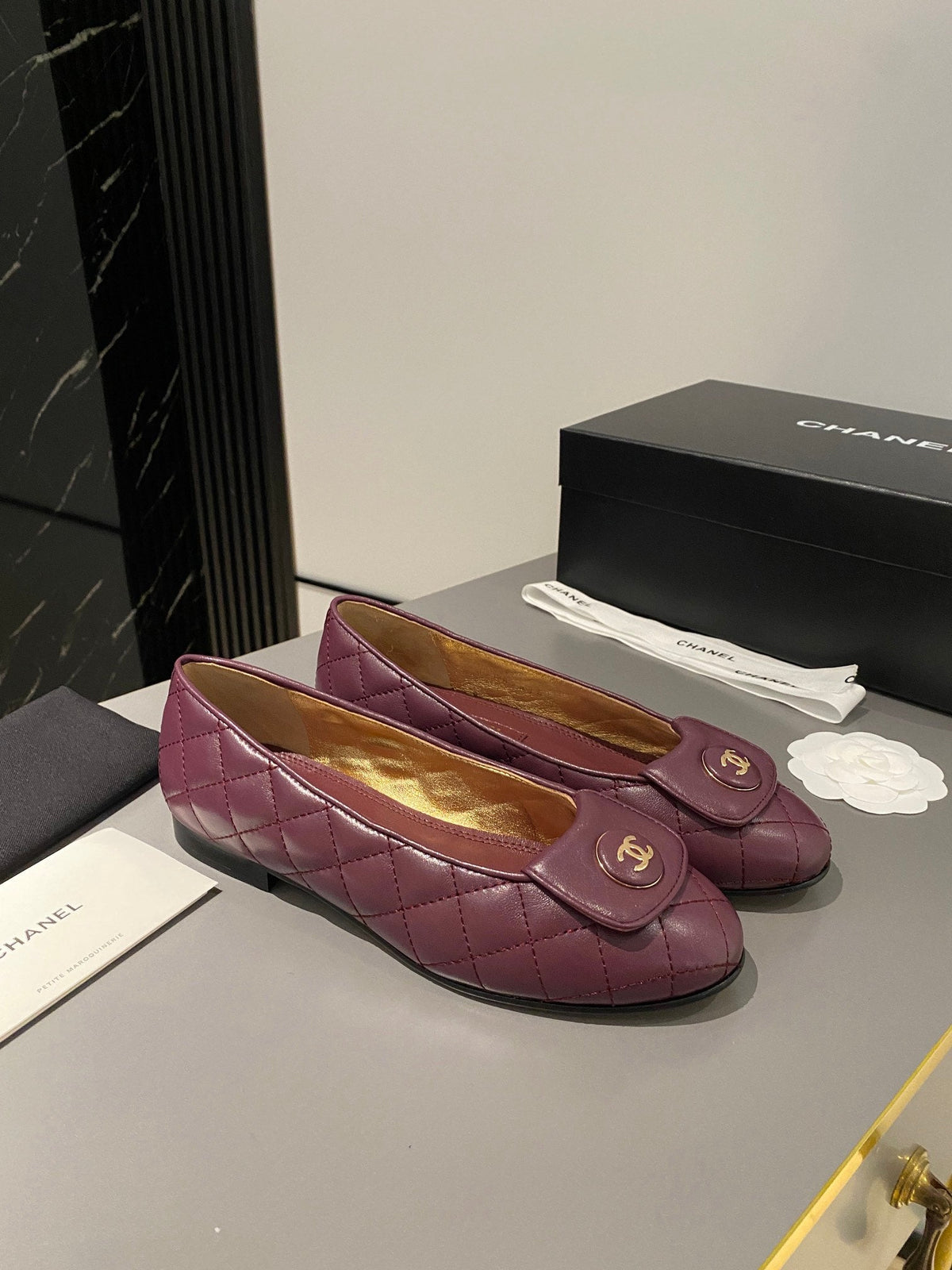 BALLET FLAT MULBERRY PURPLE LAMBSKIN