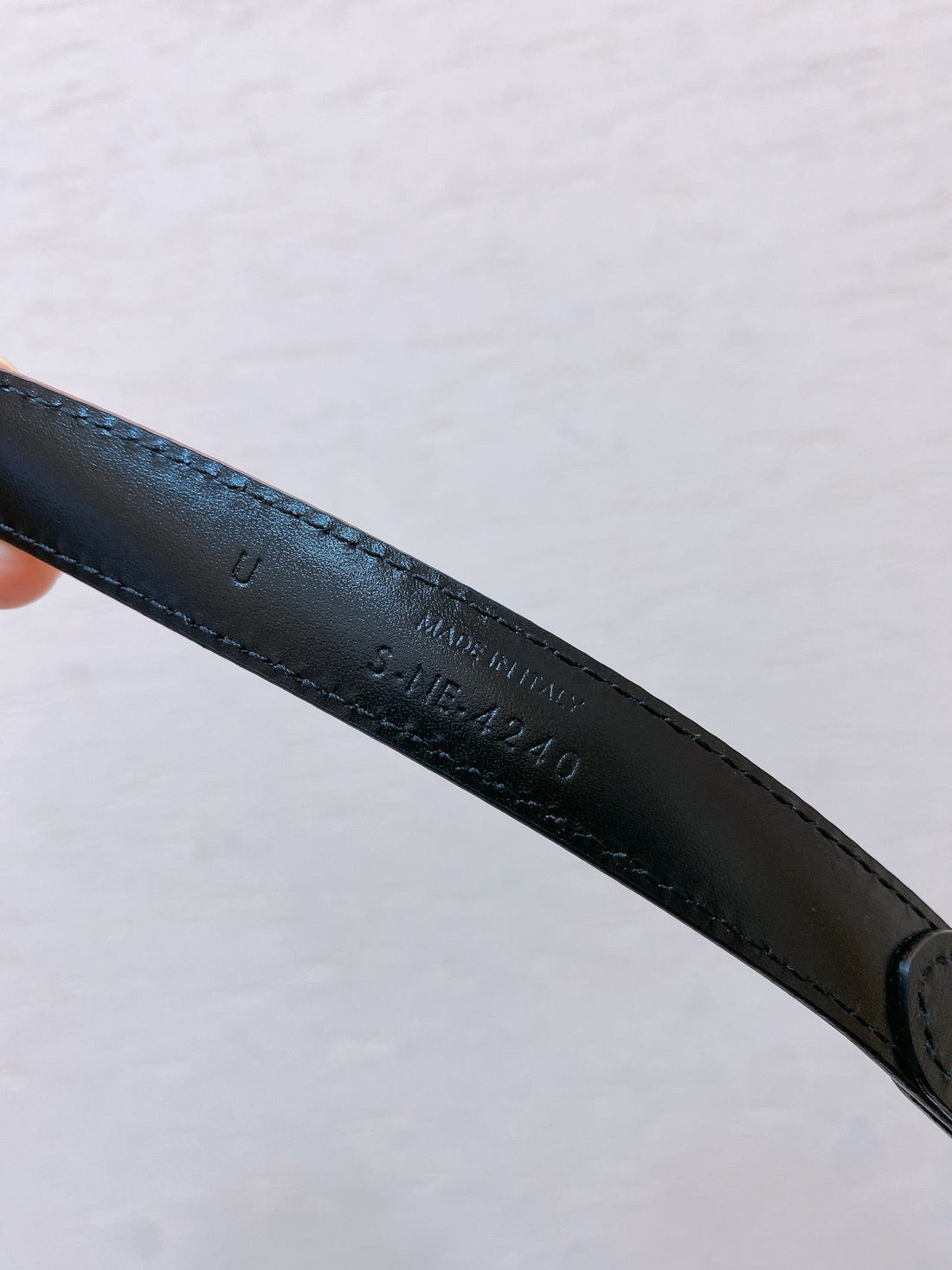 Hook & Loop 20mm TRIOMPHE Logo Square Adjustable Belt Black Calfskin Ghw