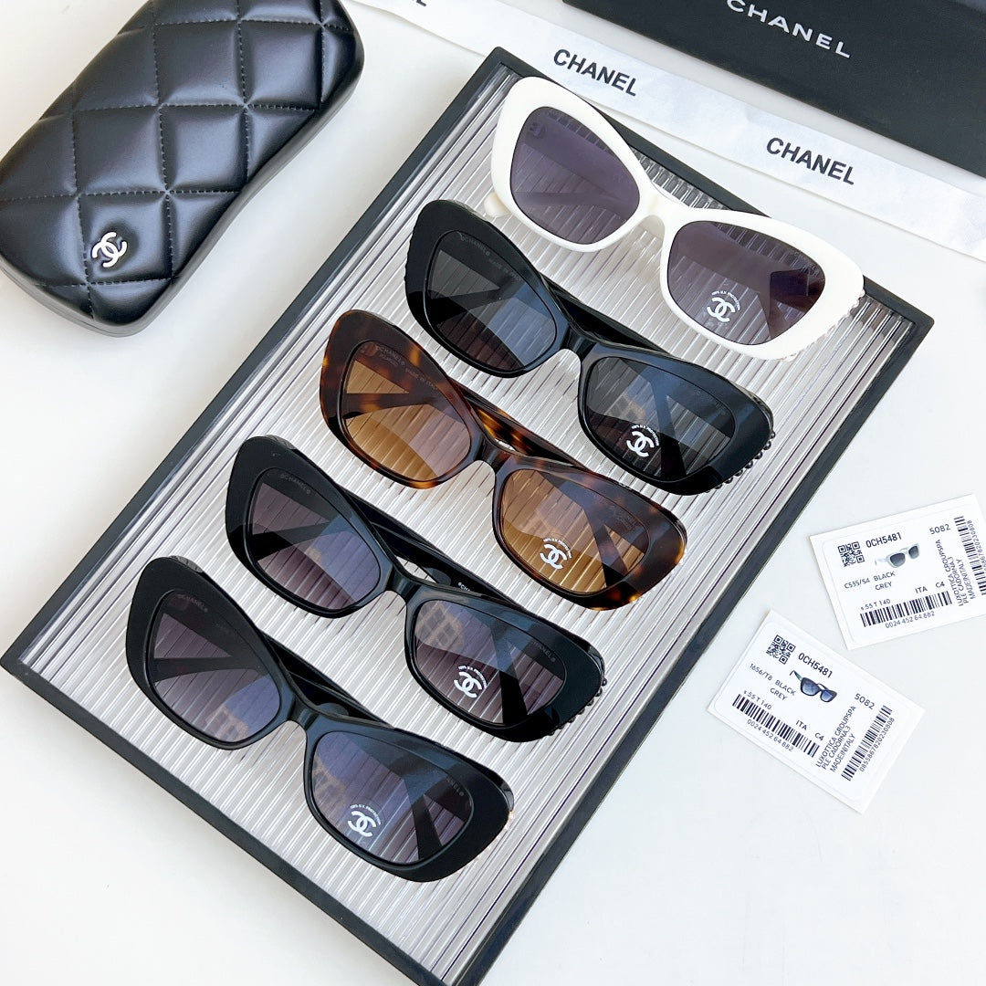 BUTTERFLY SUNGLASSES CH5481H IN ACETATE EMBOSSED PEARL