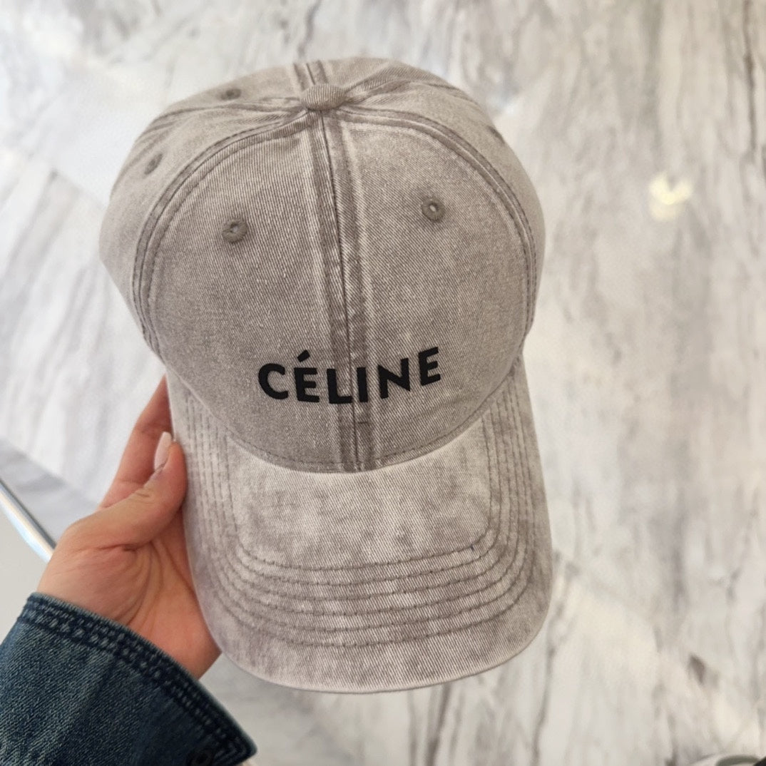 BASEBALL CAP MODEL 650043 IN WASHED GREY DENIM