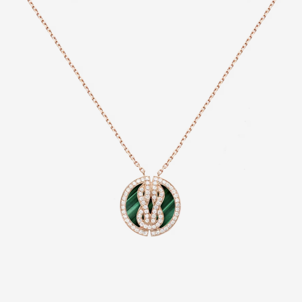 CHANCE INFINIE LUCKY MEDALS PINK GOLD NECKLACE