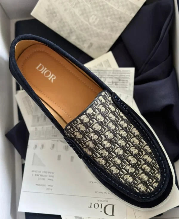 Christian Dior Monogram Suede Leather Logo Oxfords Shoes