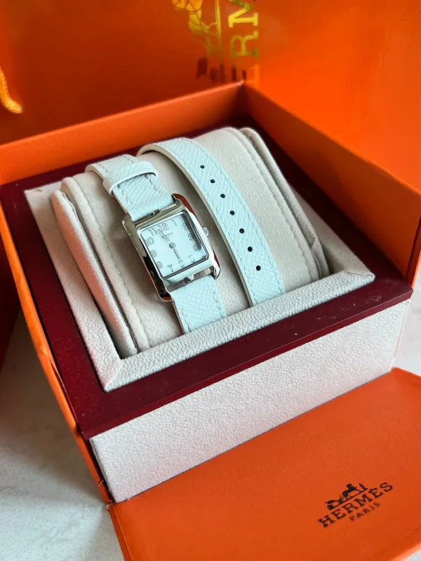 Hermes Heure H Mother-Of-Pearl Diamond Dial Stainless Steel Women’s Watch