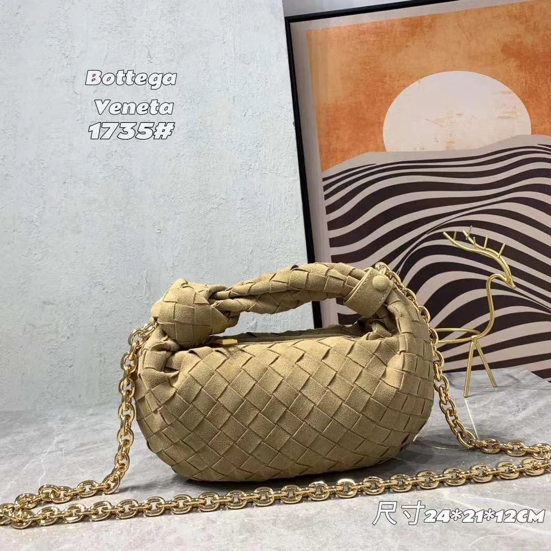 Bottega Veneta Cowhide Fashion Casual Knotted Woven Dumpling Bag