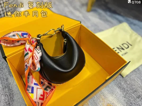 Fendi Women Fendigraphy Matte Mini Leather Bags