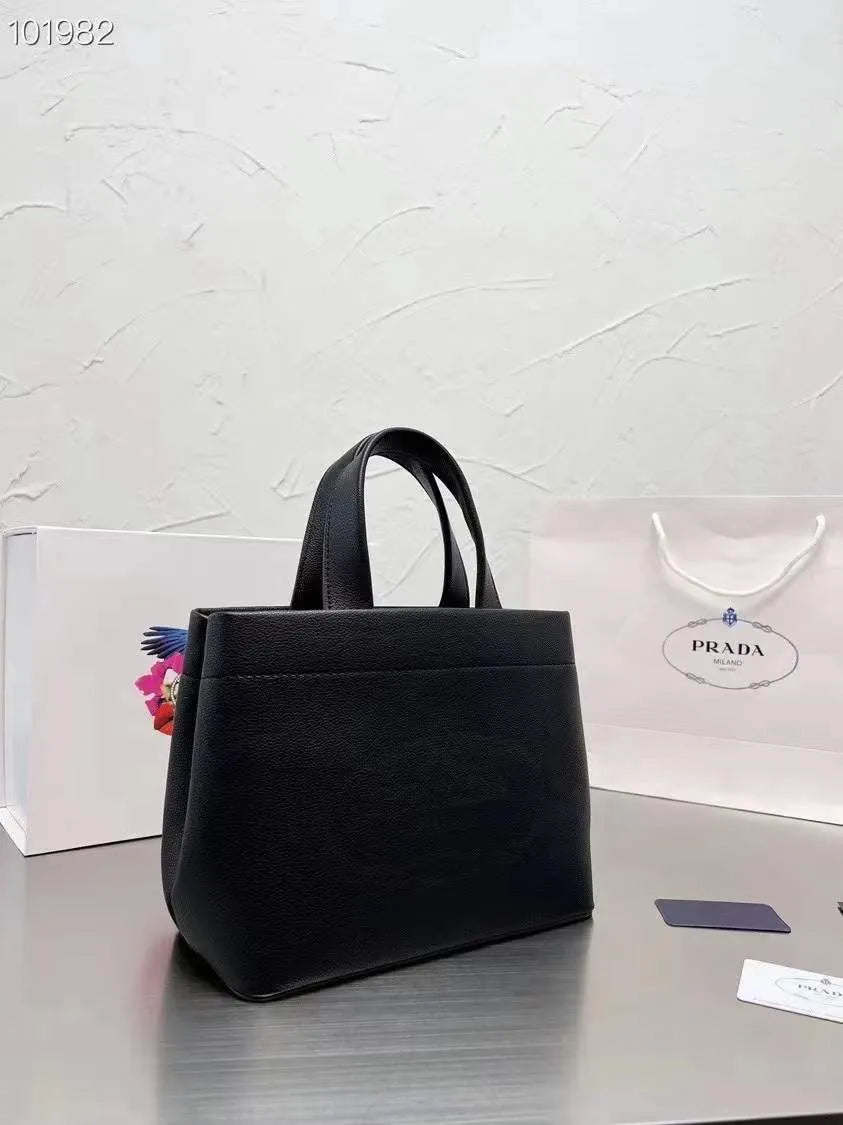 Prada Plain Leather Handbag