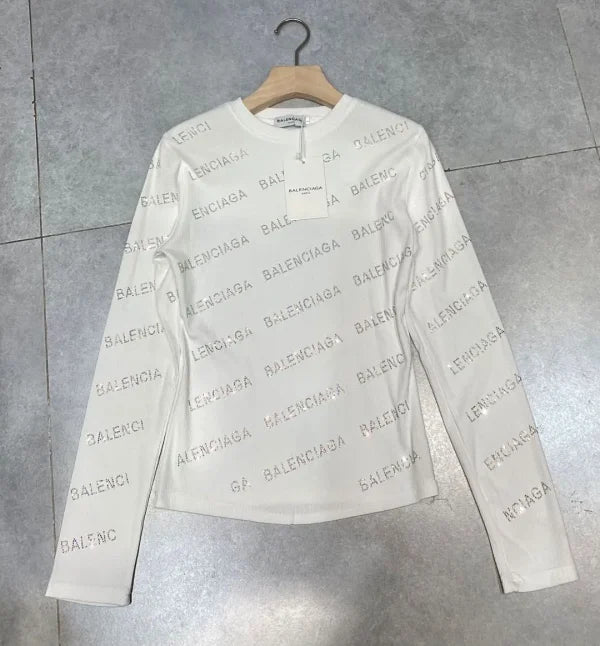 Balenciaga All Over Logo Cashmere Shirt