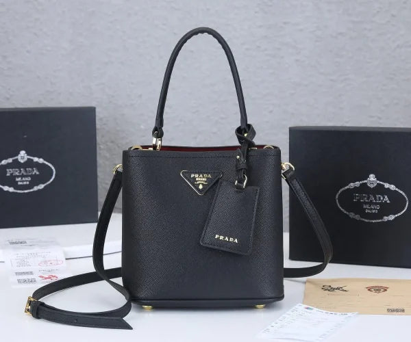 Prada Mini logo Bucket Bag