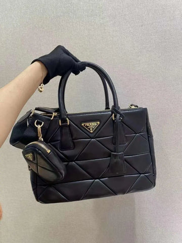 Prada Luxury Leather Ring Pattern Tote Bag