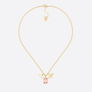 CD GOLD-COLORED METAL WITH WHITE RESIN PEARL NECKLACE