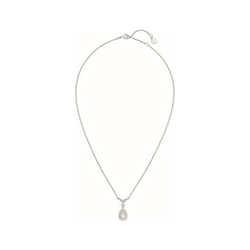 JOSEPHINE WHITE MOP SILVER DIAMOND NECKLACE