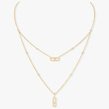 MOVE UNO 2 ROW DIAMOND NECKLACE