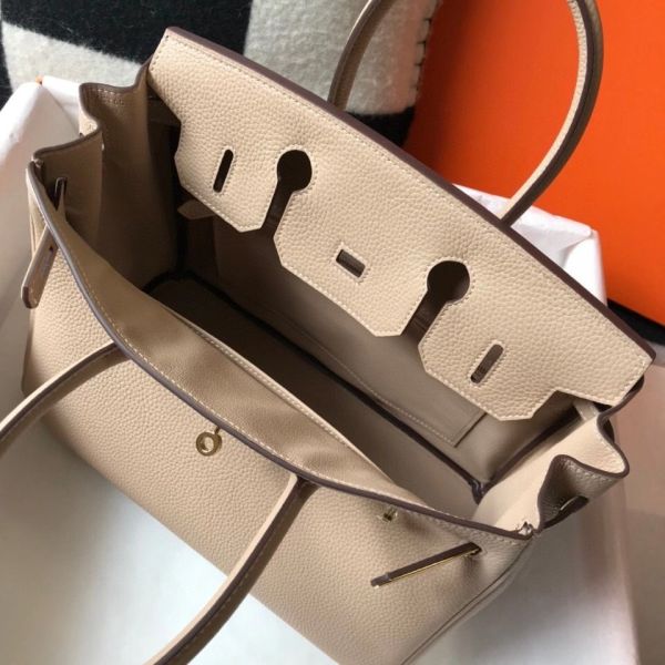 HERM Birkin 30cm Bag In Trench Clemence Leather GHW