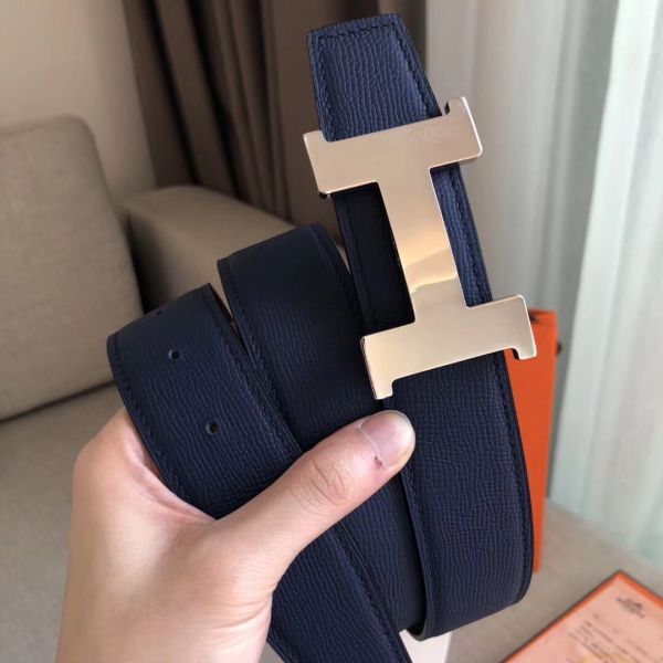 HERM Constance Belt Buckle & Blue Epsom 38 MM Strap