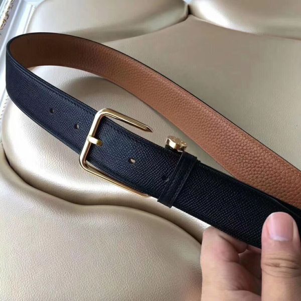 HERM Lennox 40 MM Belt In Black Epsom Leather