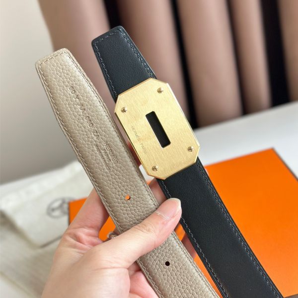HERM Neo Reversible Belt 32MM in Trench Clemence Leather