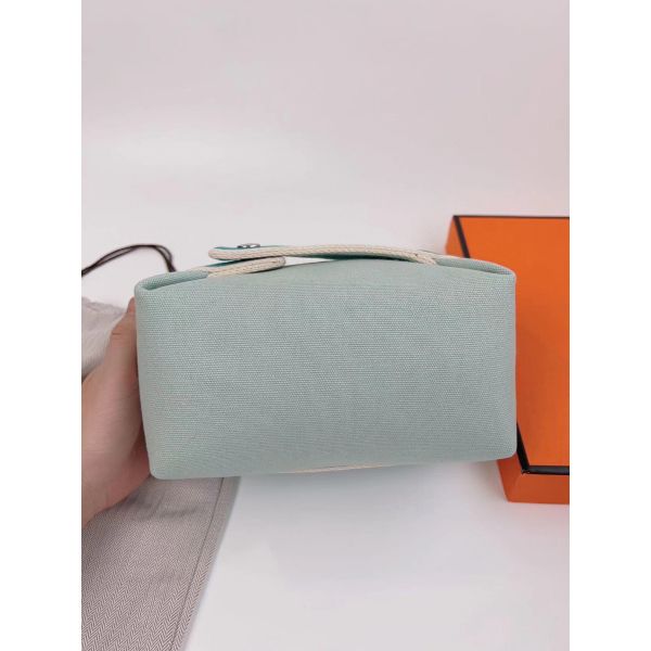 HERM Bride-a-Brac Large Case in Light Green Canvas