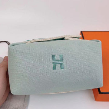 HERM Bride-a-Brac Large Case in Light Green Canvas