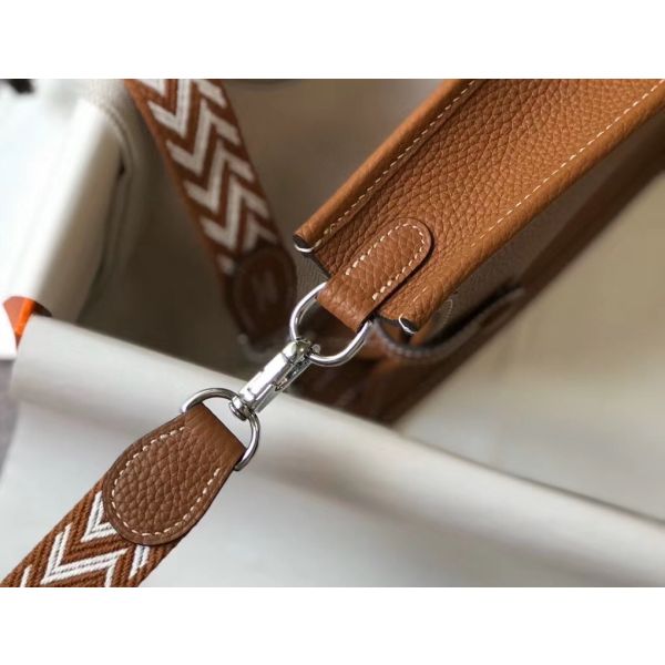 HERM Evelyne III TPM Bag In Gold Clemence Leather