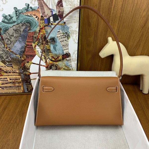 HERM Kelly Elan Handmade Bag In Gold Epsom Leather