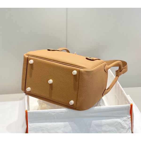 HERM Lindy 26cm Bag In Chai Clemence Leather GHW