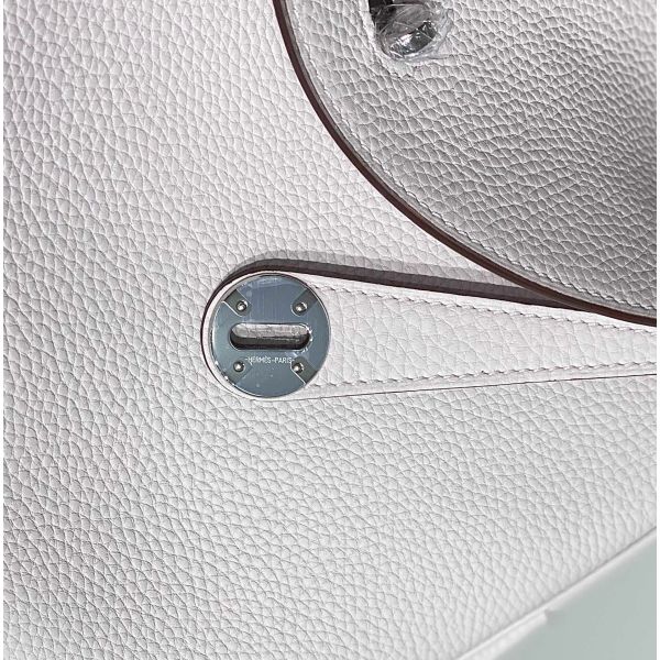 HERM Lindy 26cm Bag in Mauve Pale Clemence Leather