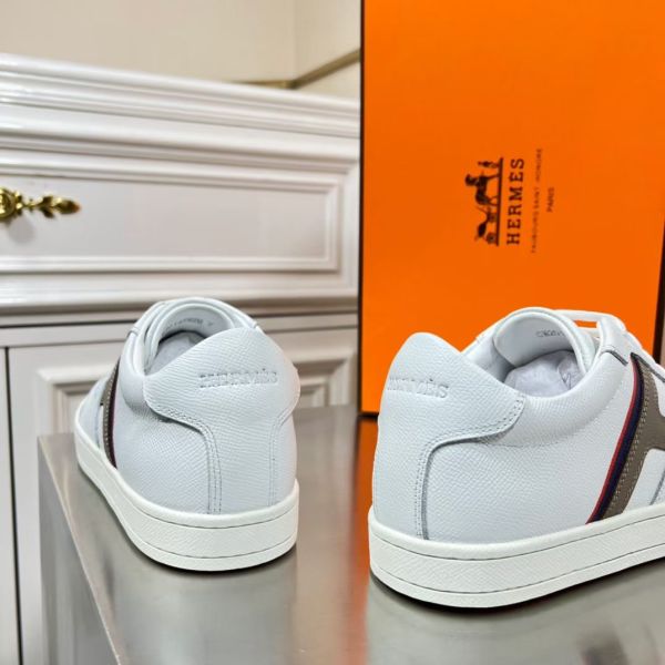 HERM Boomerang Sneakers In Multicolore White Leather