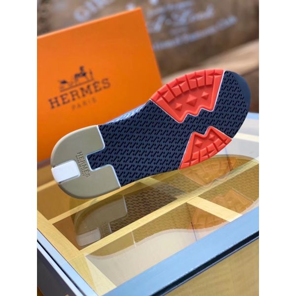 HERM Men's Addict Sneakers In Bicolor Blue Knit