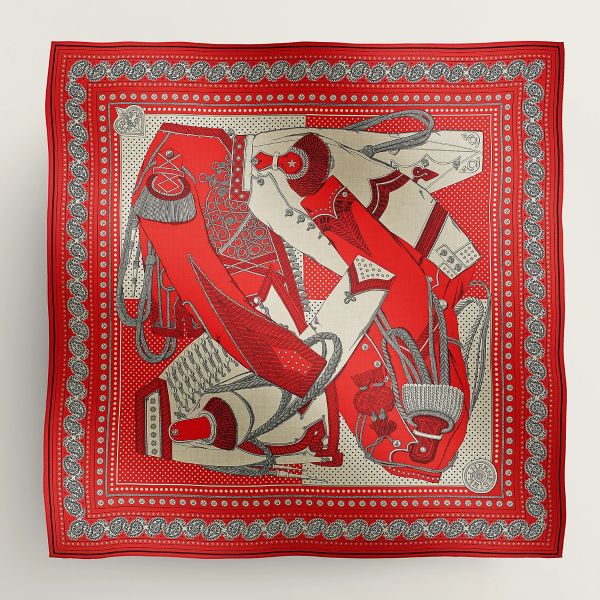 HERM Red Zouaves et Dragons Bandana Shawl 140