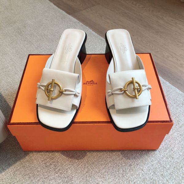 HERM Women's Ilot 50 Sandals in White Leather