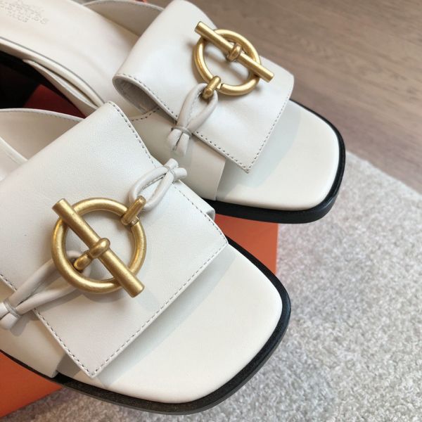 HERM Women's Ilot 50 Sandals in White Leather