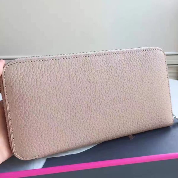 HERM Grey Clemence Azap Zipped Wallet
