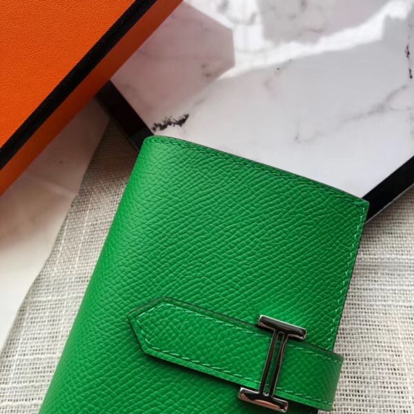 HERM Bearn Mini Wallet In Bamboo Epsom Leather