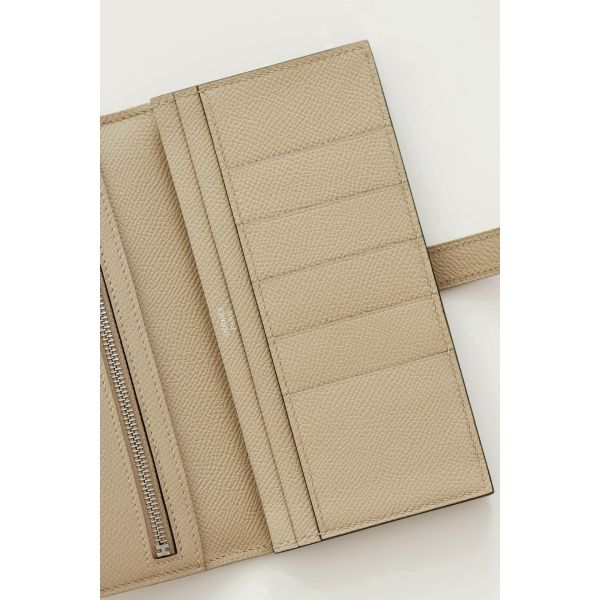 HERM Bearn Long Handmade Wallet in Trench Epsom Calfskin