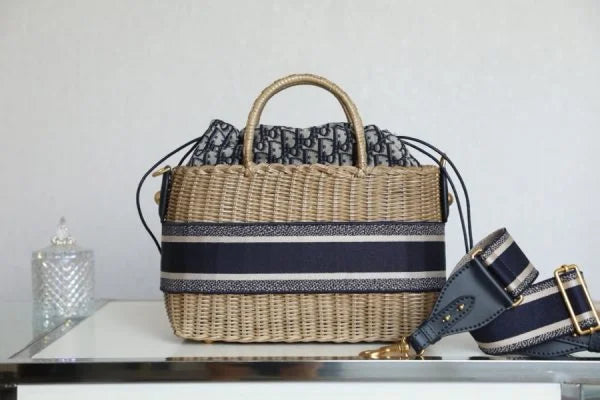 Dior Wicker Basket Bag