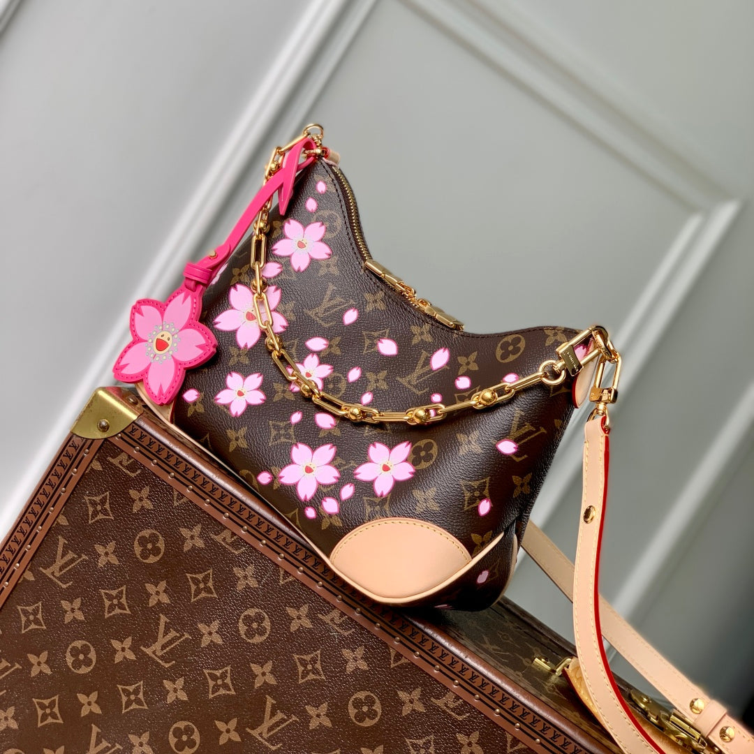 BOULOGNE CHERRY BLOSSOM 29 IN SAKURA BROWN MONOGRAM COATED CANVAS