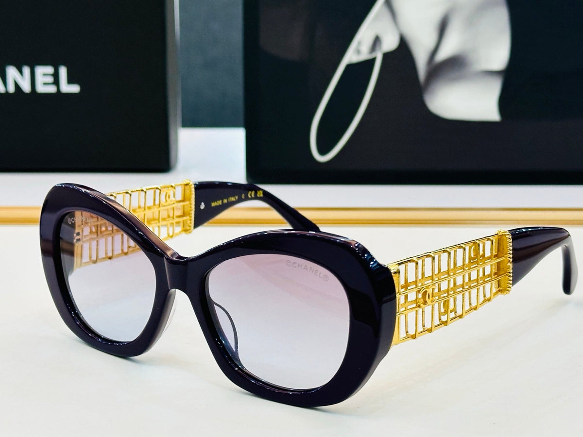 CAT EYE SUNGLASSES CH9170 IN ACETATE GOLD METAL