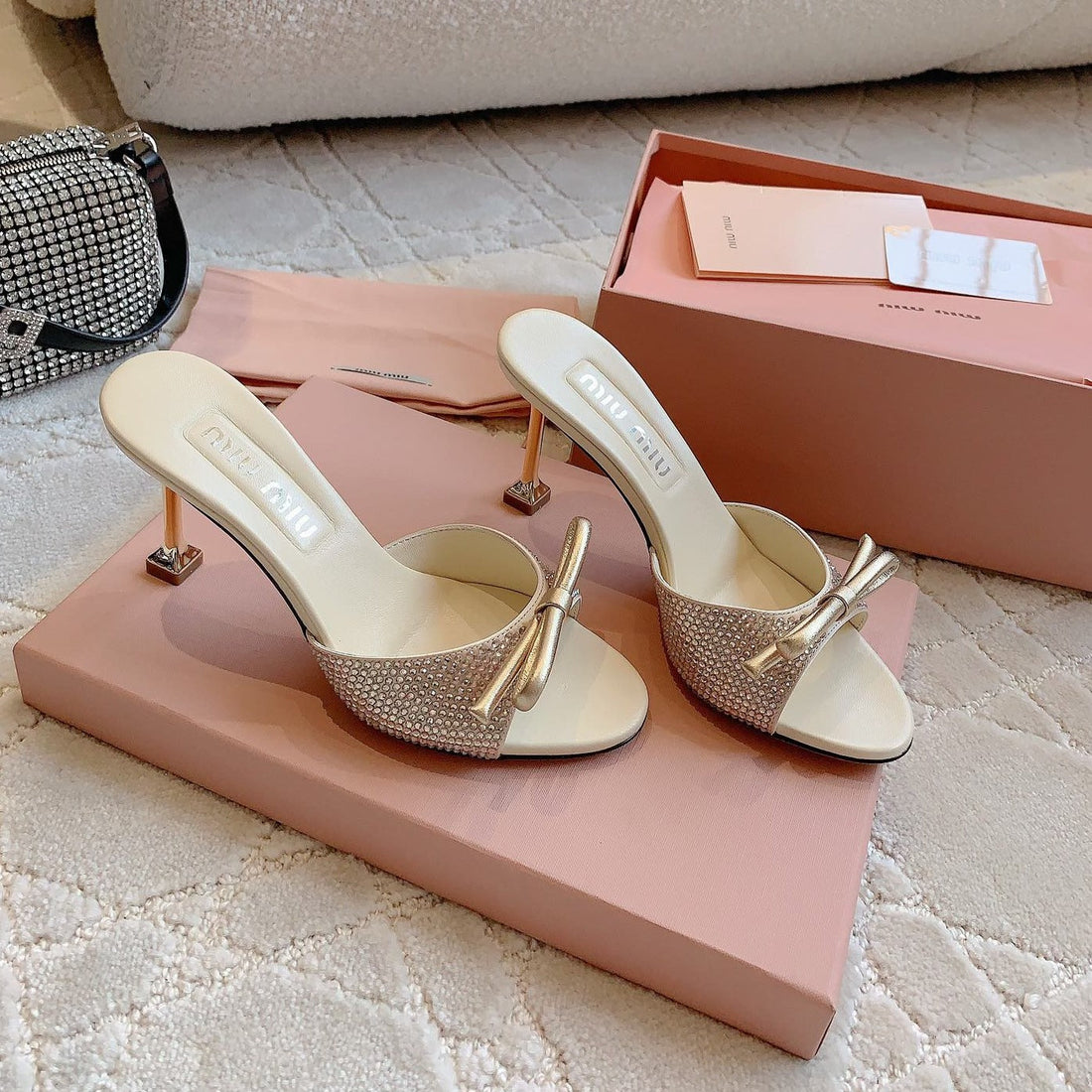 Champagne High - Heels Diamond Sheepskin