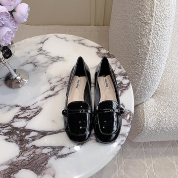 Black Loafer Shoes Sheepskin
