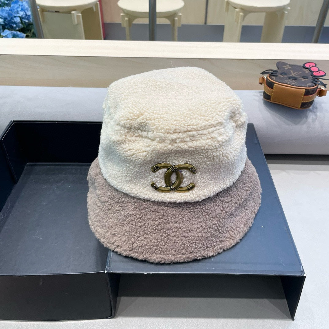 BUCKET HAT IN BEIGE MIX WENGE BROWN LAMB WOOL 431623
