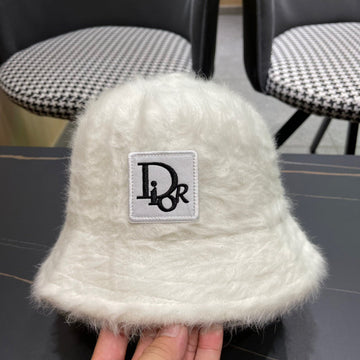 BUCKET HAT IN IVORY BEIGE MIXED WOOL 416224