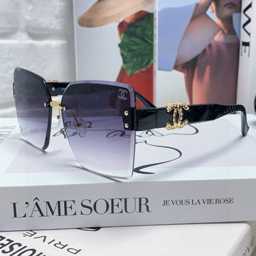 SQUARE SUNGLASSES 632893 IN BLACK ACETATE GRAY SMOKE LENSES